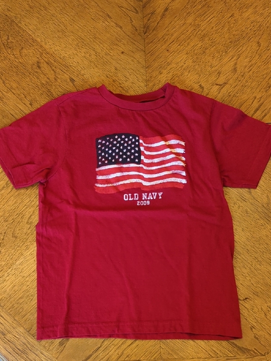 Old Navy Tops - Old Navy Red Women's Short Sleeve Tee with American Flag 2009 GenZ
